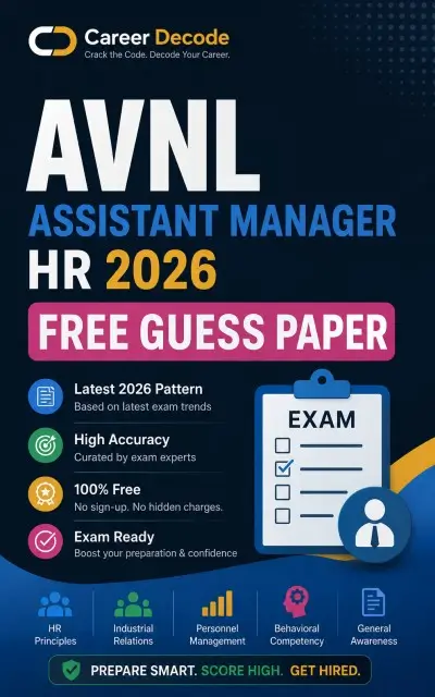 AVNL Assistant Manager HR 2026 Free Guess Paper
