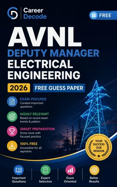AVNL Deputy Manager Electrical Engineering 2026 Free Guess Paper