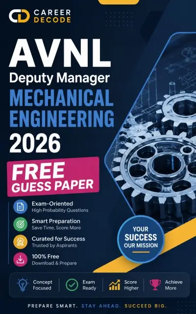 AVNL Deputy Manager Mechanical Engineering 2026 Free Guess Paper