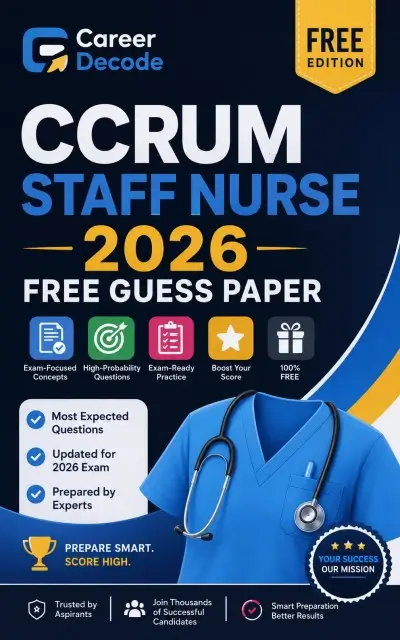 CCRUM Staff Nurse 2026 Free Guess Paper