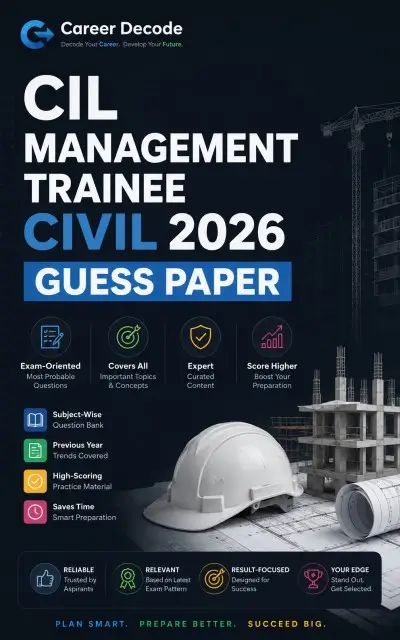CIL Management Trainee Civil 2026 Free Guess Paper