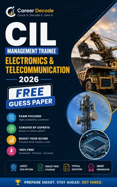 CIL Management Trainee Electronics & Telecommunication 2026 Free Guess Paper