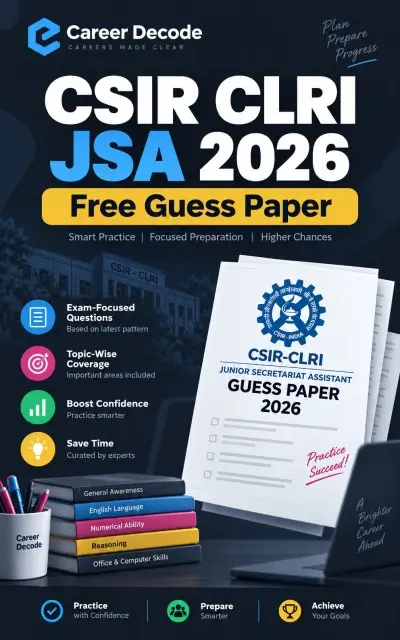 CSIR CLRI JSA 2026 Free Guess Paper