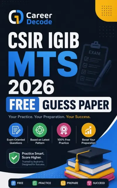 CSIR IGIB MTS 2026 Free Guess Paper