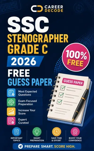 SSC Stenographer Grade C 2026 Free Guess Paper