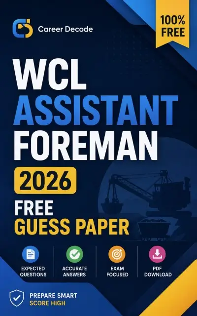 WCL Assistant Foreman 2026 Free Guess Paper